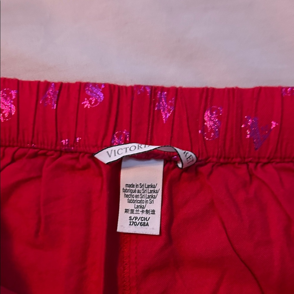 Victoria's Secret Hot red and pink Lounge Shorts with Drawstring - Picture 2 of 2